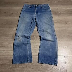 Vintage 60s Rustler Faded Bootcut‎ Light Wash Denim Jeans Talon Zipper